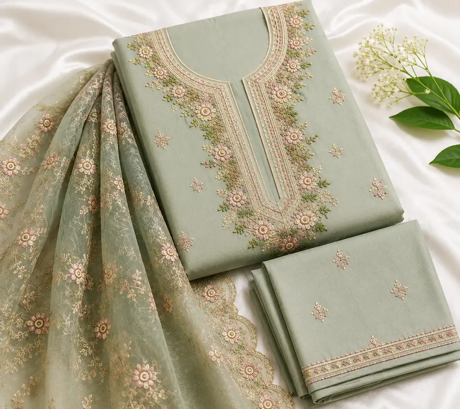 3 Piece Embroidered Suits