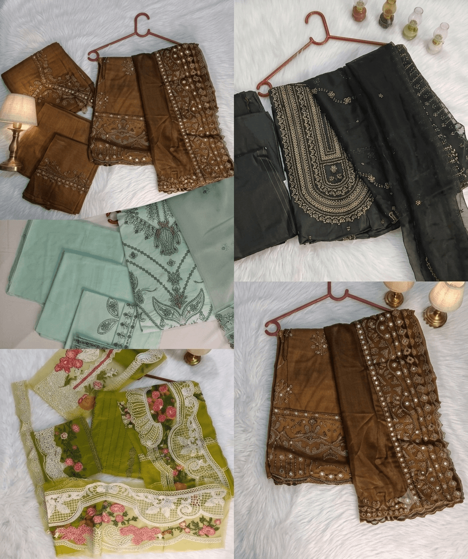 3 Piece Embroidered Suits